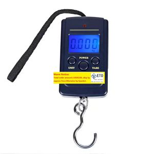 100pcs 40kg 10g Portable Mini Electronic Scale Scales Hanging Fishing Luggage Hook Pocket Digital Weight
