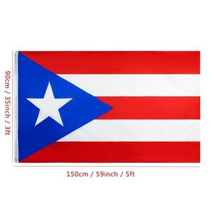 Bandeiras de banner 90x150cm Puerto Rico Bandeira Nacional Banners pendurados Polyester Outdoor Indoor Big Decoration BH3994 Drop Delivery Home GA DHES2