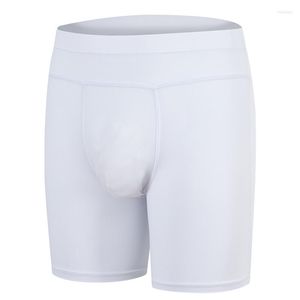 Cuecas roupas íntimas masculinas sexy u convexo boxers long man boxer homme deslize calcinha homens pernas anti-fricção hombre boxershortshorts