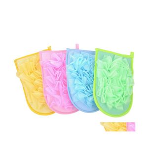 Bath Brushes Sponges Scrubbers Bathing Mittens Exfoliating Glove For Scrubber Shower Soft Skin Care Face Body Wash Mas Spa Mitt D Dhvnd