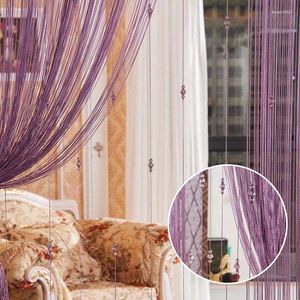 Cortina cortina cortinas de cor sólida listra linhagem clássica por porta de cristal com borla de cristal para sala de estar quarto cortinas cegas decoração de casa decoração