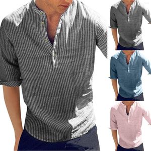 Herr t-skjortor herrar överdimensionerade tryck rand lapel jacka halvärmad knapp cardigan casual lös skjorta t-shirts för män
