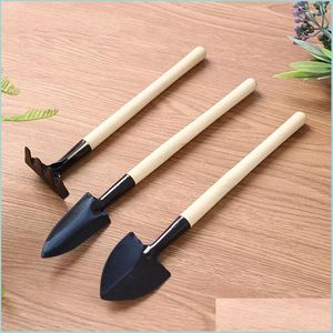 Spade Shovel Mini Gardening Tool Shovel/Rake/Shovel Threepiece Set Succent Potted Flower Pine Drop Delivery Home Garden Tools Dh8La