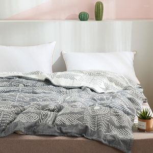 Одеяла летняя хлопковая муслин бросает одеяло с мягким постельным бельем, покрывало для детей на/кровать/диван/самолет/путешествие