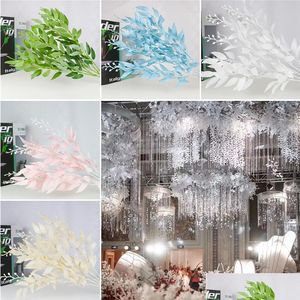 Decorative Flowers Wreaths Artificial Willow Bouquet Flower Nordic Wedding Simation Plants Drop Delivery Home Garden Festive Party Dhojx