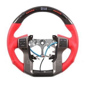 Car Styling Driving Wheel Real Carbon Fiber LED Display Steering Wheels Compatible For Prado Tundra 4Runner Auto Parts