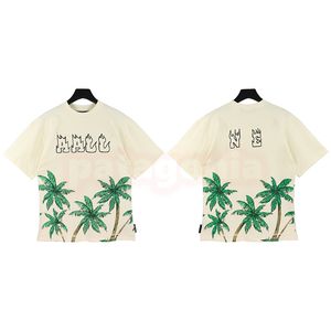 高級夏の Tシャツメンズファッションブランドココナッツプリントコットン Tシャツ愛好家ストリートヒップホップ服サイズ S-XL