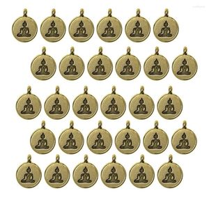 Pendant Necklaces 30Pcs Yoga Charms - Buddha Beads For Jewelry Making Zipper Pull