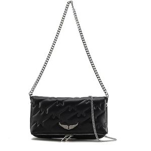 Modedesigner Damhandväskor Väska zadig Wings Diamantstrykande Axelväska Messenger Fårskinn Läder Crossbody Två kedjor Dam Clutch Haspväskor