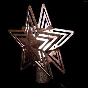Decorações de Natal 1pc Requintado Tree Tree Topper Star Lamp Decor Diy Acessório