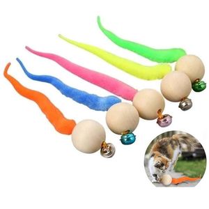 Gat Toys 5pcs Toy Interactive Worm Ball con campana Funny Balls Balls Colourf Kitty Giocando Accessori per animali domestici Giordino Delivery Delivery Deliver