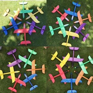 أجهزة المحاكاة 6 10pcs Foam Glider Planes Airplane Raming Toy 36cm 48cm Mode Mode Model Aircraft for Kids Outdoor Sport Children 230111