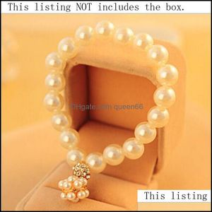 Charmarmband Pearl for Women Elastic Jewelry Ball Drop Delivery Dhchx