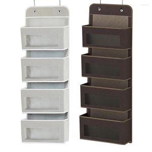 Storage Boxes Over Door Hanging Bag Living Room Shoe Mesh Pocket Rack Household Space-Saving Shelf Organizer Accessories