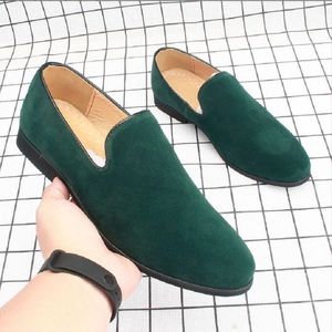 Loafers Erkek Ayakkabı Slip-On Posty Süet Lazy Siyah Mavi Nefes Alabilir El Yapımı Elbise Ayakkabı Da024