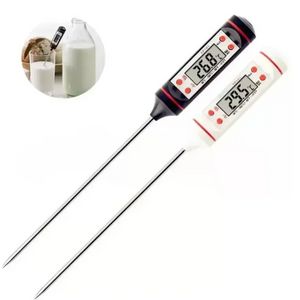Stainless Steel BBQ Meat Thermometer Kitchen Digital Cooking Food Probe Hangable Electronic Barbecue Household Temperature Detector Tools ss0112