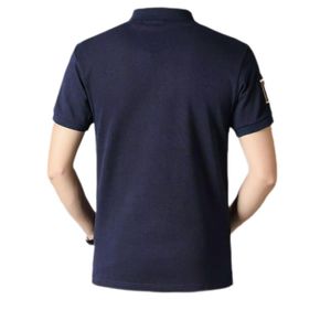 DisEnador T-shirt camisa polo Bordado de lapela de lapela curta Branca Branca Amarela preta Verão 2023 Novo negócio sofisticado