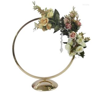 Party Decoration 13pcs) 30 cm diameter Rund metallstativ Flower Centerpieces Gold Centerpiece For Wedding Table Yudao1517