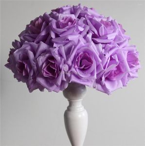 Dekorativa blommor Spr gratis 30 cm Pomander Rose Ball 12st/Lot Brud Holding Flower Wedding Kissing Party/Home Decoration