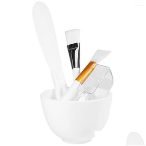 Makeup Tools Bowl Face Mixing Set Face Brush Diy Sile Rod omrörande och lera Applicator Kit Tool BeautyTools Skin Spata Care Drop Ant DH2UW