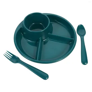 Plattor platta uppdelade dishbowls set magasin fack middag återanvändbara sektioner som serverar baby lunch fruktuppsättningar hälsosam wasabi tårta