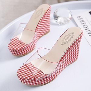 Slippers 2023 Summer Platform Platform Wedges Sandals Women Fashion High Heels Temale Shoes