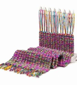 Plastic handmatige sjaalbreienapparaat Diy Loom rechthoekig garenhobby wevende gereedschapskits kinder educatief speelgoed ambachtelijk handwerk l14062587