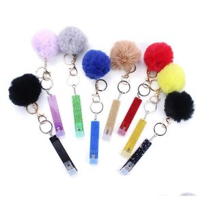 Keychains Bedanyards Cardo de crédito Pler Pompom acrílico Banco de débito C Ard Grabber Para pregos longos Chaves de chaves de chaves Clipe Nails key r dhnxy