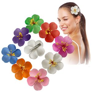 Fermagli per capelli Barrettes 50pcs Fashion Foam Hawaiian Cherry blossom fermagli per capelli da sposa per ragazze accessorie 230112