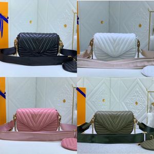 Crossbody Bags Two Pieces Shoulder Bags Fashion Ladies Crossbody Bags Mini Handbags Chain Round Coin Purses Buckle Flap Wallets Phone Pockets 53936