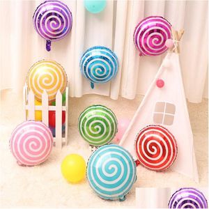 Party Decoration 10Pcs 18Inch Colorf Candy Foil Balloons Lollipop Helium Balloon Baby Shower Birthday Wedding Kids Room Ballon Drop Dhozg