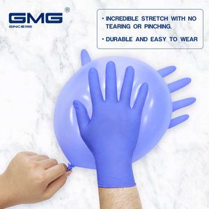 Disposable Gloves Nitrile 100pcs Latex Free Powder-Free Medium Tattoo Kitchen Cleaning Food Grade