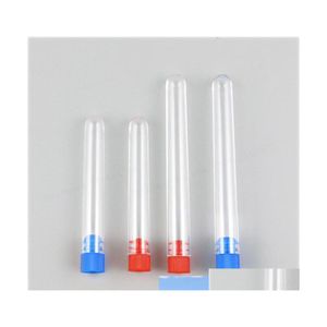 Garrafas de embalagem 50pcs/lote recarregável de frasco de tubo de tubo de plástico transparente com diâmetro de tampa de 12 mm de gabinete de escritório