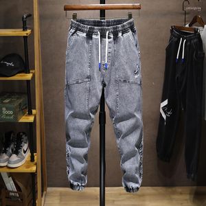Jeans maschile 2023 Summer Solid Cotton Casual Gumgy Men Denim Joggers Streetwear Harem Pantaloni di grande dimensione 6xl 7xl 8xl