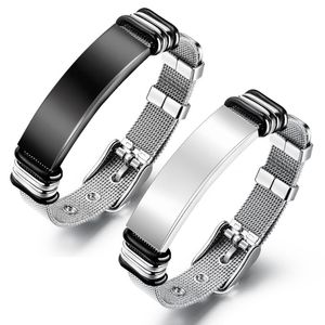 Charm Bracelets 2023 Temperament Jewelry Wholesale Men's Bracelet Fashion Mesh Strap Curved Brand Personalized