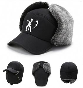 Berets anime soul eater logo zimowa czapka zimna bawełniana czapka na zewnątrz narciarnia ochrona ucha lei feng