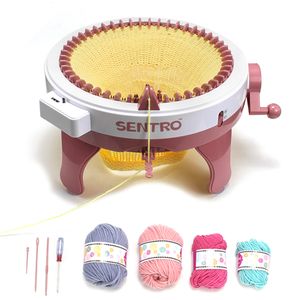 Craft Tools 48 Needles Smart Weaving Machine Sweater Hat Scarf Gloves Socks Knitting Round Double Knit Loom Kit for Adults Kids Gif 230113