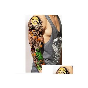 Temporary Tattoos Wholesale Waterproof Stickers For Body Art Flash Tattoo Sleeve Sexy Product Fake Metallic Transfer Drop Delivery H Dhevf