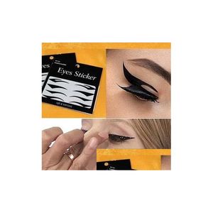 Eyelid Tools Eyeliner Sticker Makeup Tool Eyes Cat Style Sexy Temporary Double Eyeshadow Tape Black Drop Delivery Health Beauty Acces Dhrbo