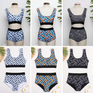 Sexiga kvinnors badkläder Bikini Tryck på snabbtorkade sommardamer med bröstkudde utan stålstöd slitstorlek S-XL