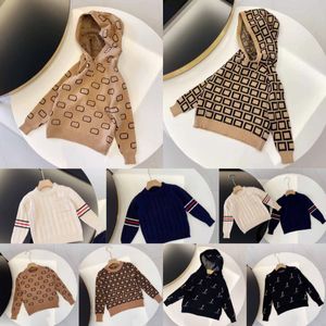 Dzieci Swatery chłopcy dziewczęta moda pullover dzieci swobodne bluzy jesienne zima ciepłe niemowlę niemowlę szosek list drukowany sweter młodzież ubranie maluch