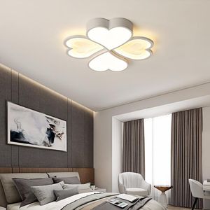 Ceiling Lights Heart Bedroom Light Modern Simple Personality Marriage Roof-lighting Children's Room Variable Tone Warm