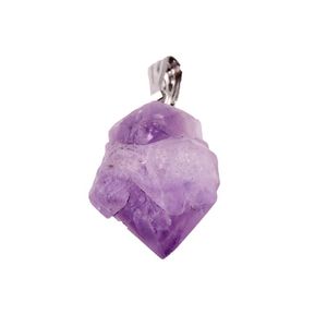 Подвесные ожерелья натуральная точка камень подвески маятник пурпурные заживление кристаллическая чакра Рейки бусинки случайные размеры