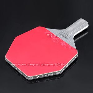 Table Tennis Raquets Professional Fenizontal Grip Hexagonal Stefts Pimplesin Black Carbon Fiber Ping Pong Paddle Compenle 230113