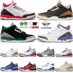 High og 3 Basketball Shoes For Men 3s Cardinal Red Pine Green UNC Racer Blue Cool Grey Georgetown Court Purple Dark Iris Man Sports Sneakers Outdoor Trainers Classic