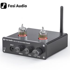 Amplifiers Fosi Audio Bluetooth Phono Preamp for Turntable Phonograph Preamplifier With 5654W Vacuum Tube Amplifier HiFi BOX X3 230113