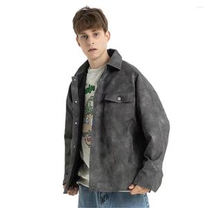 Men's Jackets 2023 Men's Autumn And Winter Jacke American Fried Street Washed Denim Top Couple Loose Jacket High Quality Streetwear