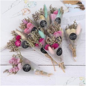 Decorative Flowers Wreaths 1Pc Dry Flower Mini Bouquet Artificial Crystal Grass For Valentines Day Gift Decor Diy Dried Pography D Dhegi