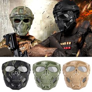 Party Masks Christmas Gift Tactical Skull CS Shooting Paintball Game Helmet Cosplay Military Motorcycle Men 230113