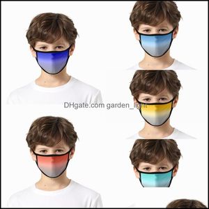 Designer Maski Składana maska ​​twarzy do ponownego użycia Mascarilla Pył Proof Respirator Gradients wentylacja wentylacyjna przeciwbakteryjna prania chroń wo dh4v9